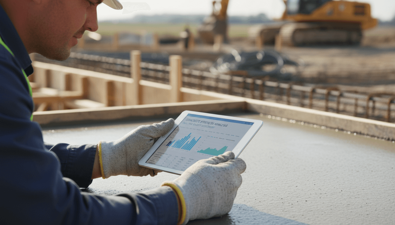 Construction project monitoring on site
